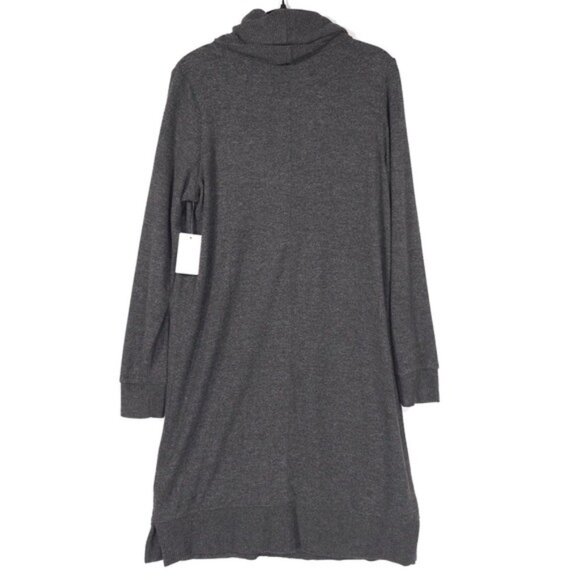 NWT LUCKY BRAND Women Cloud Jersey MockNeck Dress Gray Soft Sweater Dress MEDIUM - Picture 2 of 14
